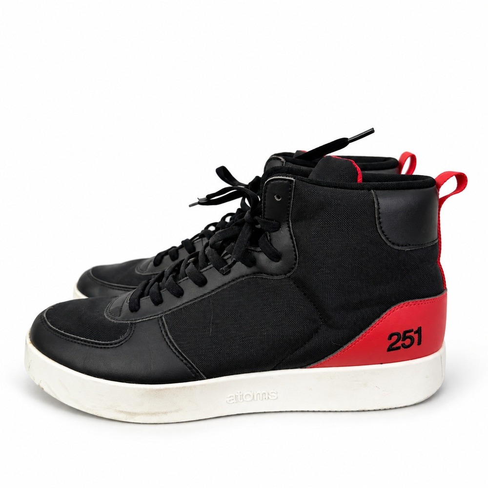 Atoms M251 High Top Sneakers Black Red Mens 12 EU 41 New York Design